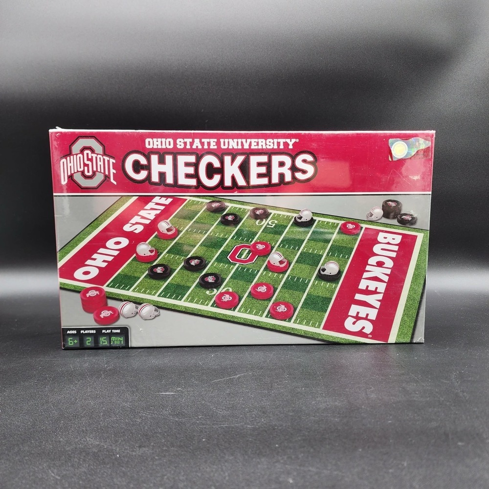 MasterPieces Ohio State Buckeyes Checkers Red‎ Football Board Game NCAA